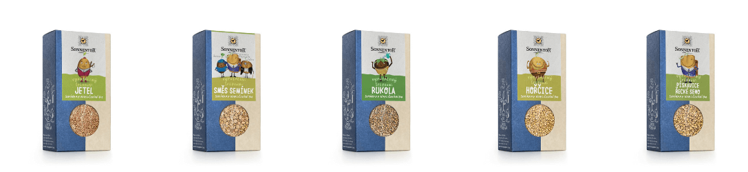 Přírodní semínka na klíčení